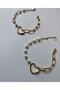 Pearl Heart Model Steel Bracelet - 2