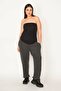Women's Smoked Wool Viscose Pocketed Sports Maternity Pants 85n6701 - 6