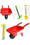 Multicolor RED COLOR BEACH SAND ACTIVITY SEA MATERIALS TOY HANDCART WITH PIGGING SHOVEL - 2