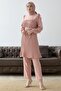 Pleated Front Ruffle Detail Set - Powder - 5