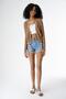 Women's Curved V-Neck Buttoned Trko Cardigan Taba 24S166 - 3