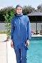 Fully Covered, Water Repellent, Quick Drying, Side Adjustable Zippered Hijab Swimsuit - 2