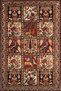 Checkered Coffee Colored Geometric Modern Woven Base and Decorative Carpet Miravip107