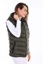 Women's Gel Padding Cross Model Zippered Removable Hood Vest - 5
