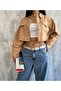 Mink Cotton Gabardine Short Oversize Jacket 25171 - 3