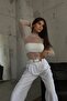 White Long Sleeve Tulle Blouse 23W15021 - 3