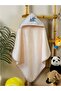 Soft Cotton Girl-Boy Baby Bath Towel Swaddle 75x75cm Zebra/Powder - 2