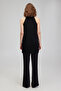 Women's Black Black Buttoned Sleeveless Women's Sweater - 6
