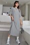 Women's Crew Neck Long Straight Dress