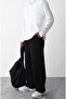 Black Oversize Seasonal 2 Thread Tracksuit Bottom - 2
