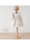 6-24 Months Beige Cotton Stylish Birthday Baby Girl Dress - 3
