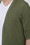 Men's Comfortable Mold Knit Kimono Khaki 22sm211 - 4