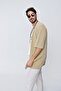 Men's Comfortable Fit Knitwear Kimono Tan 22sm211 - 3