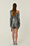 Glitter Shorts Skirt with Tie Detail Silver - 5
