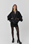 Pocket Detailed Organza Tulle Jacket Black - 2