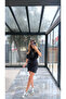 Black Drape Detail Short Sleeve Elastic Waist Wrap Mini Dress 5379 - 3