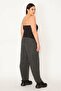 Women's Smoked Wool Viscose Pocketed Sports Maternity Pants 85n6701 - 4