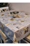 قماش زيتي PVC منقوش قابل للمسح ومضاد للانزلاق مقاس 120 × 150 - مفرش طاولة جاهز - 2