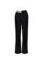Waist Detailed High Waist Fabric Trousers Black - 2
