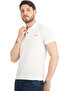 Men's Off White Polo Neck Summer Cotton Short Sleeve t Shirt - 2