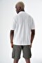 Men's Pattern Short Sleeve Regular Fit Knitwear Shirt White 24s267 - 4