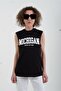 Black Michigan Printed Sleeveless T-shirt - 3