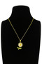 Zircon Embellished Rotating Daisy Steel Necklace