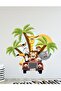 Safari Animals in Car Wall Sticker Set