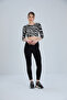 Black Daily Gathering Tights with Stitched Front Pocket Detail - 2