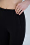 Black Daily Gathering Tights with Stitched Front Pocket Detail - 4