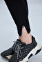 Black Daily Gathering Tights with Stitched Front Pocket Detail - 5