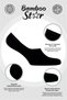 Bamboo Men's Ballerina Black - White Socks Seamless Invisible Anti-Slip Heel Silicone Premium Pack of 4 - 4