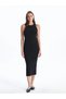 LCW Casual Women's Crew Neck Plain Bodycon Dress - 2