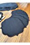 Black Embroidered 12 Piece Set American Serving and Cocktail Presentation Napkin - 3