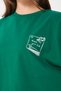 Unisex Light Green Crew Neck Printed Oversize T-shirt - 8
