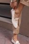 GEOLA WOMEN'S BEIGE BUCKLE REAL LEATHER LOAFER SHOES - 4