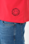 Men's Red Crew Neck Smile Print Detailed Oversize T-shirt - 6
