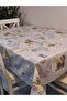 قماش زيتي PVC منقوش قابل للمسح ومضاد للانزلاق مقاس 120 × 150 - مفرش طاولة جاهز - 5
