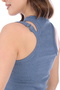 Women's Blue Double Strap Buckle Ribbed Camisole Body - 2