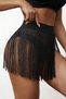 Pareo Skirt Mini Skirt Fringe Skirt Tango Skirt Beachwear Tassel Skirt - 3