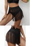 Pareo Skirt Mini Skirt Fringe Skirt Tango Skirt Beachwear Tassel Skirt