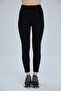 Black Daily Gathering Tights with Stitched Front Pocket Detail - 3