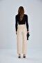 Front Stitched Linen Blended Trousers - 4