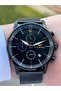 Black Straw Cord Inner Functions 30 Mt Waterproof Men's Wristwatch with Active Calendar ETM31039 - 3