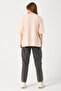 Unisex Beige Crew Neck Printed Oversize T-shirt - 7