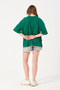 Unisex Light Green Crew Neck Printed Oversize T-shirt - 7