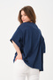 Unisex Navy Blue Crew Neck Oversize T-shirt with Owut Print Detail - 7