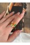 Vintage Colorful Oval Rhinestone Steel Tarnish Free Adjustable Ring - 3