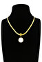 Pearl Medallion Italian Chain Steel Necklace
