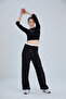 Contrast Belted Linen Blended Trousers